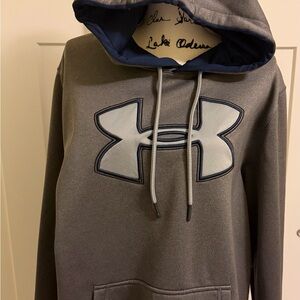 Under Armour Men's Charcoal and Navy Hoodie